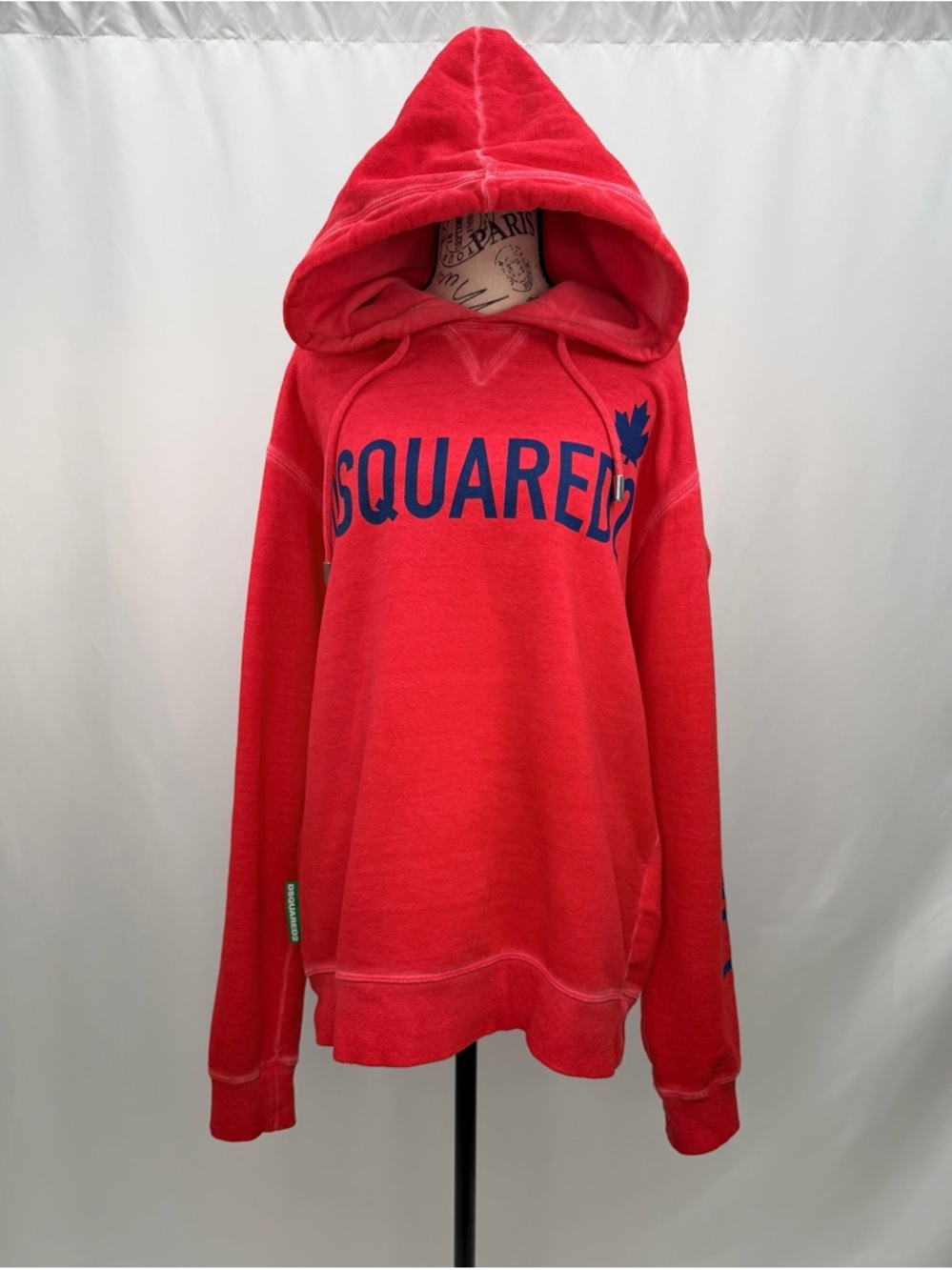 DSQUARED2 Red Hoodie with Navy Logo